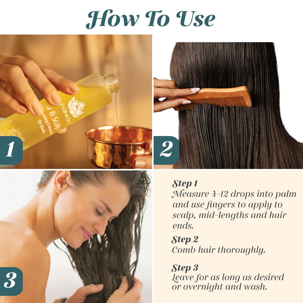 Shankara Hair and Scalp Oil for Women and Men with Avocado, Alma, Lavender, and Vitamin-E – Perfect Organic Hair oil for Hair Growth, Conditioning Damaged Hair, and Treating Scalp (100ml)