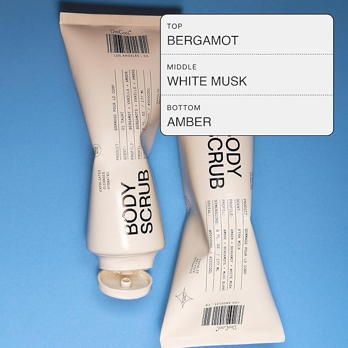 DedCool Body Scrub | Xtra Milk | Rice Powder, Kakadu Plum & Coconut Oil | Gentle Exfoliating Formula | Mini | 2 oz