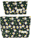 getgto 2 Pcs Makeup Bags, Large Cosmetic Bag Travel Toiletry Bag