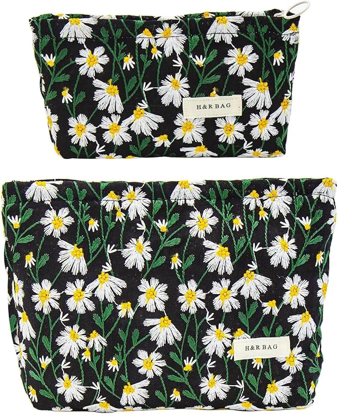 getgto 2 Pcs Makeup Bags, Large Cosmetic Bag Travel Toiletry Bag