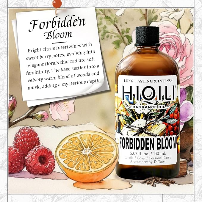 HIQILI Forbidden Bloom Fragrance Oil for Soap & Candle - 5.07 Fl Oz