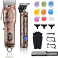 Suttik Hair Clippers and Trimmers Set for Men, Professional Cordless Barber Clippers for Hair Cutting, Beard Trimmer Hair Cutting Kit with T-Blade Close Cutting Trimmer