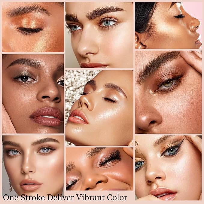 Wavuketu Cream Eyeshadow Stick Blendable Shimmer Eyeshadow Long Lasting High Pigment Eye Shadow Sticks,Waterproof Hypoallergenic eyeshadow Pencil (16#)