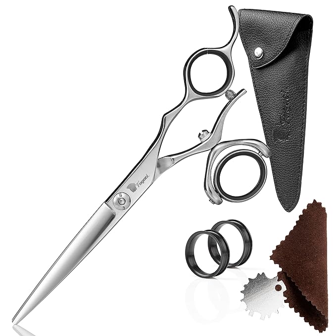 Fagaci Professional Swivel Hair Scissors 6" Sharp Blades, Cutting Shears