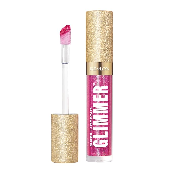 REVLON Super Lustrous Glimmer Gloss, 009 Razz Beamy, 0.13 fl oz