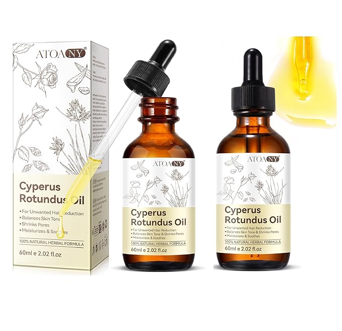 NVXNMSD Cyperus Hair Reduction Oil (2-Pack) – Natural Botanical Formula to Reduce Unwanted Hair Growth, Hydrating & Soothing Body Oil, 4 Fl oz