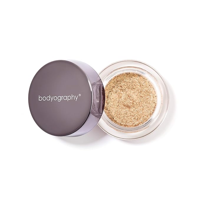 Bodyography Glitter Pigment Eye Shadow | Long Wear Shimmer Eyeshadow | Vegan, Talc & Paraben Free | Cream Powder Formula | Bubbly (Yellow Gold) 1.5 g