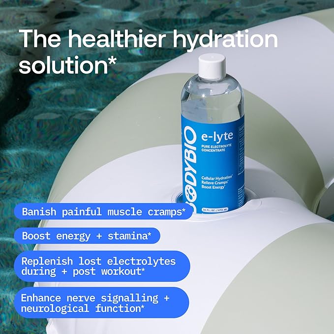 BodyBio e-Lyte Sugar Free Electrolyte for Hydration, Energy & Cramp Relief