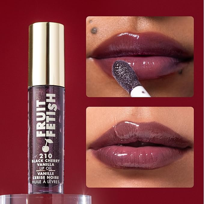 Milani Fruit Fetish Lip Oil, Tinted Hydrating Gloss - Black Cherry Vanilla