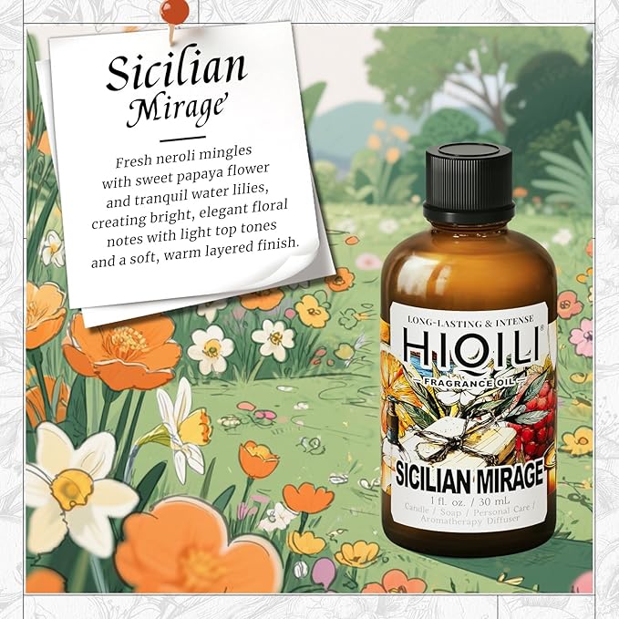 HIQILI Sicilian Mirage Fragrance Oil for Candle and Hair Perfume Making