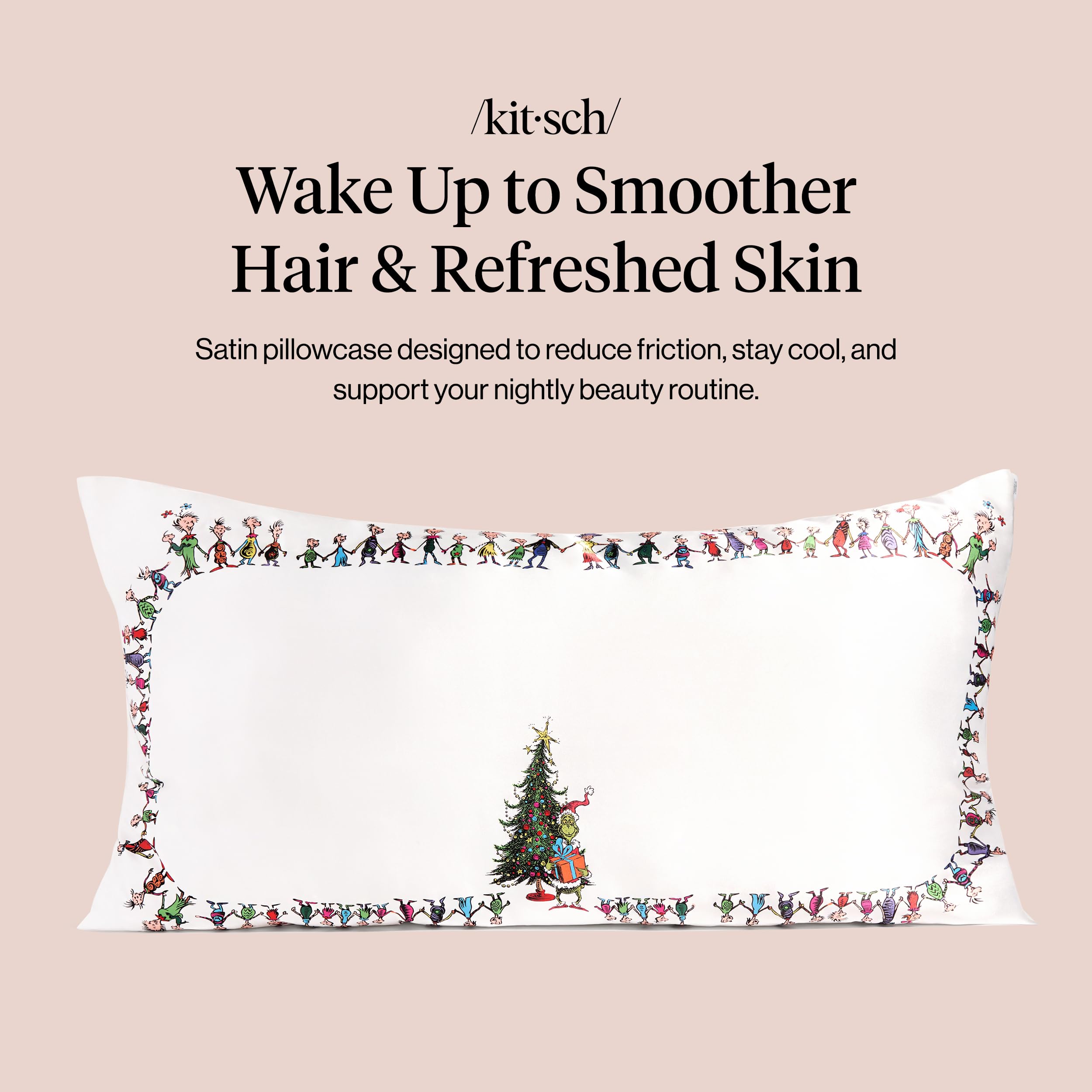Kitsch x Star Wars Darth Vader Stormtroopers Satin Pillowcase, Size 19x26