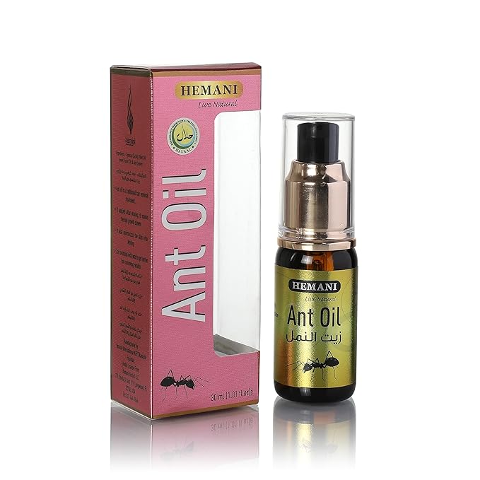Hemani Ant Oil 30ml, Traditional Formula for Smooth Skin Care, Halal