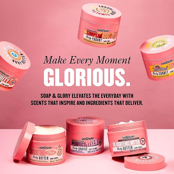 Soap & Glory in The Glow How Vitamin C 5% Glycolic Acid Exfoliating Tonic - Gentle Glycolic Acid Toner + Chamomile Extract - Pore Exfoliating Toner + Glow Tonic for Brighter, Healthier Skin (200ml)