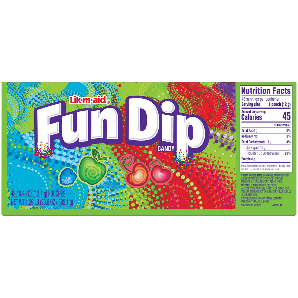 Fun Dip Assorted Flavor Party Pack - 48 Piece Pack, 0.43 oz Packets