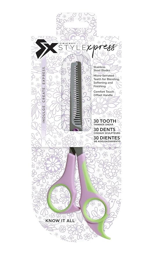 Cricket Style Xpress Know It All 30T Thinner Shears, Lavender