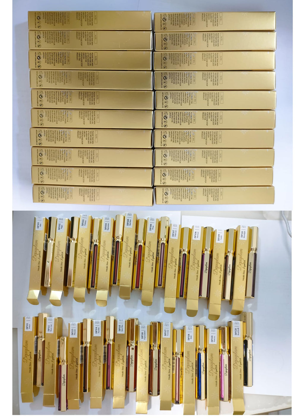 Nude Pink Lipsticks for Women Metallic Glitter Lipstick Long Lasting