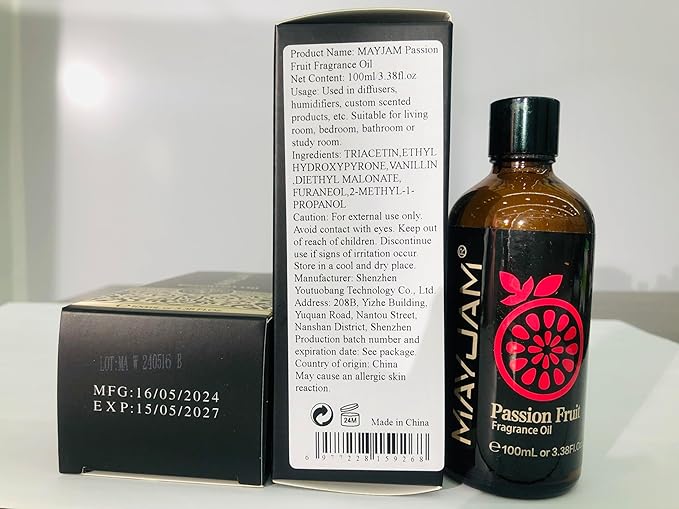 MAYJAM Passion Fruit Fragrance Oil Essential Oils for Diffusers, 3.38FL.OZ