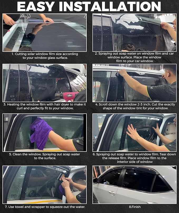 RP Remarkable Power Car Window Tint Film 75% VLT, 30" in x 15' FT, UVR 99% Heat& UV Block Scratch Resistant, Privacy Film for Windshield, Professional Auto Car Tint Roll