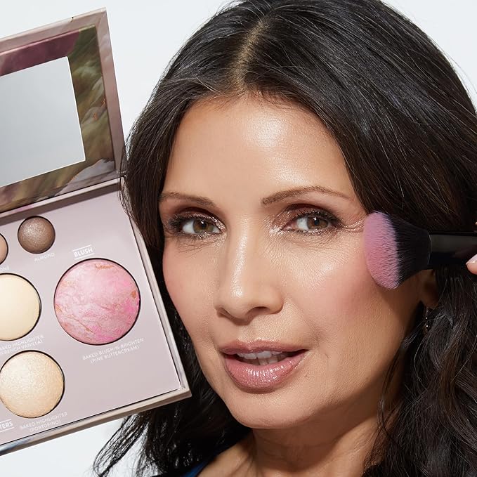 LAURA GELLER NEW YORK Best of the Best Baked Palette – 7-in-1 Full Face Palette – Bronzer, Blush, 2 Highlighters & 3 Eyeshadows – Crease-Proof, Handmade in Italy – Travel-Friendly