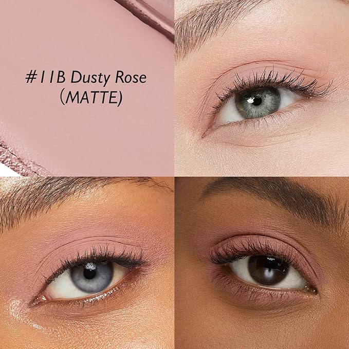 Wugbc Cream Eyeshadow Stick, Dusty Rose Matte Eye Shadow Waterproof Eyeliner Brightener Pencil Easy to Use High Pigmented Long-Lasting Eye Highlighter Makeup Crayon for Women