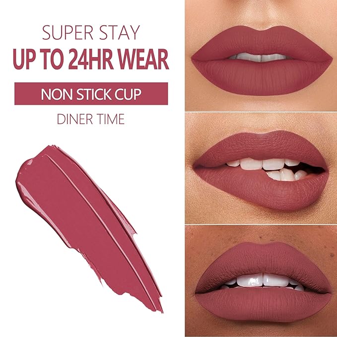 MAKI YIKA 3Pc Red Lipstick Set for Women Color Stay Nude Red Pink Lipstick