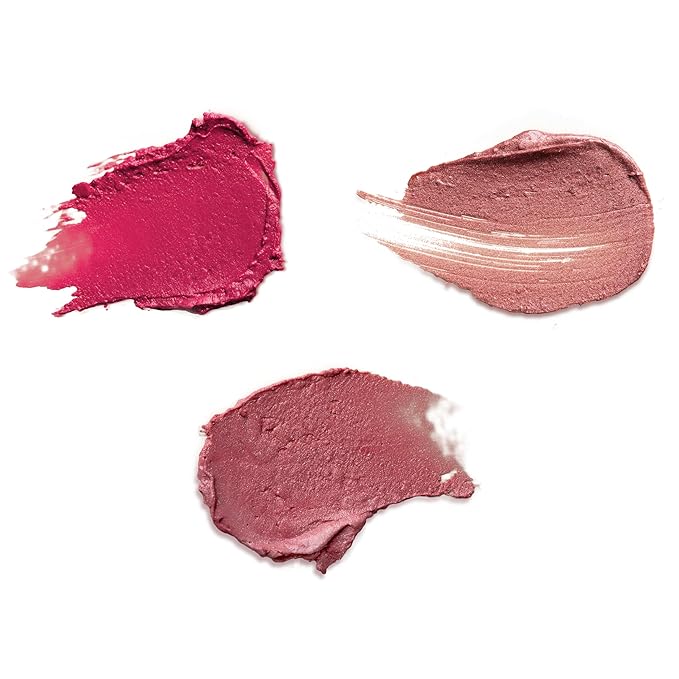 Burt's Bees Lip Shimmer Nude Collection, Tinted Lip Balm Stick, Moisturizing for All Day Hydration with Natural Glowy Pigmented Finish & Buildable Color, 3 Warm Shades, Value Pack, 0.09 oz., Three Tubes