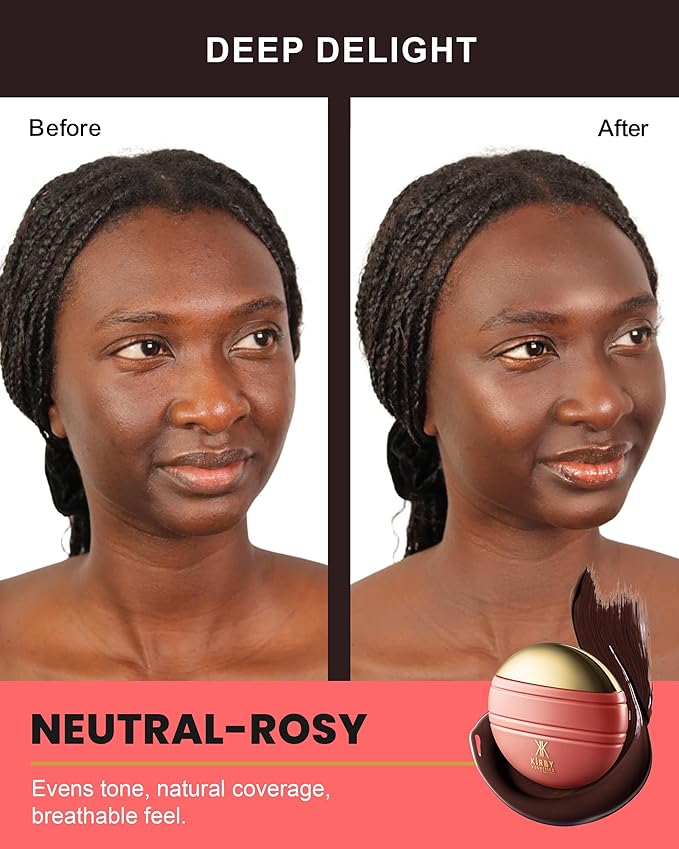 Kirby Kosmetics Konfident Glow Skin Tint – Deep Delight Hydrating Oil-Free Glass-Skin Foundation, Buildable Light-to-Medium Coverage, 30 ml – Inclusive Clean Makeup for Radiant Confidence