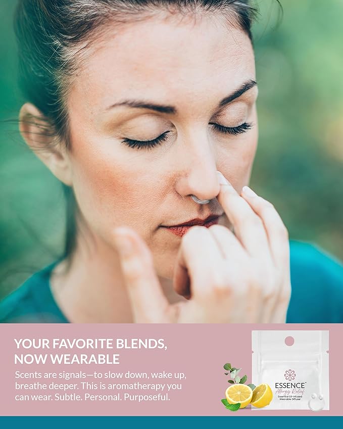 Essence Wearable Aromatherapy Nasal Diffuser – Allergy Relief Essential Oil