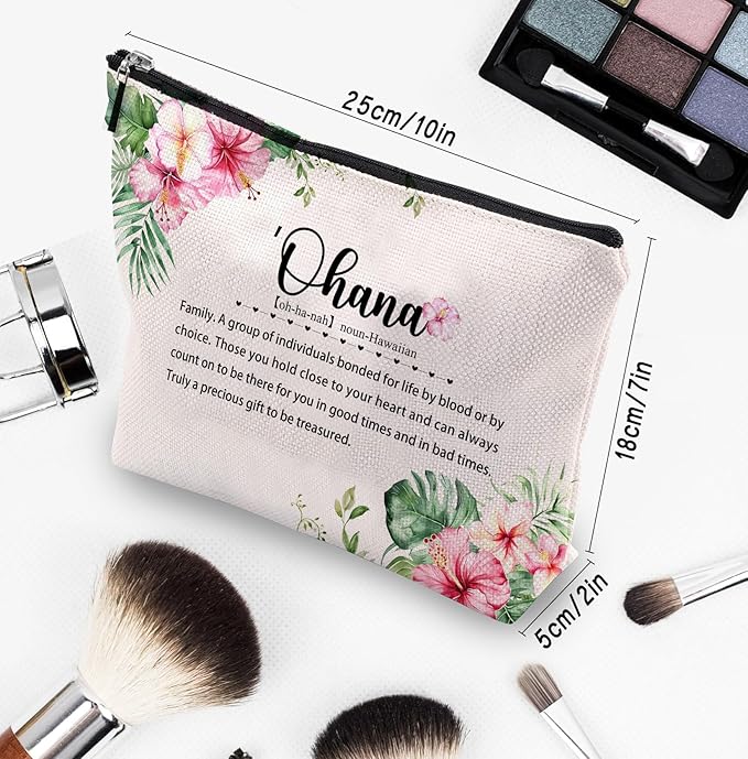 CEASQVAA Hawaiian Travel Souvenirs Gifts for Women - Makeup Bag Cosmetic Bag for Hawaii Trip, City Themed Travel Essentials Bag Pouch