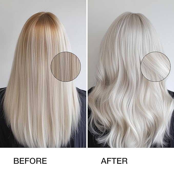 GK HAIR Leave In Bombshell Purple Cream – Purple Leave In Conditioner, Hair Toner for Brassy Hair, Hydrating, Frizz Control for Blonde & Damaged Hair 3.4 Oz