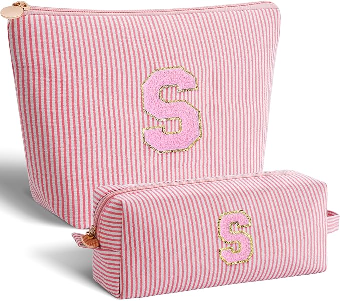 Btffitting Gifts for Teen Girls Women - Birthday Gifts for 10 11 12 13 14 15 16 17 18 Years Old Girl,Makeup Bag Cosmetic Bag,Teacher Gift Trendy Stuff Toiletry Bag - Peach,S