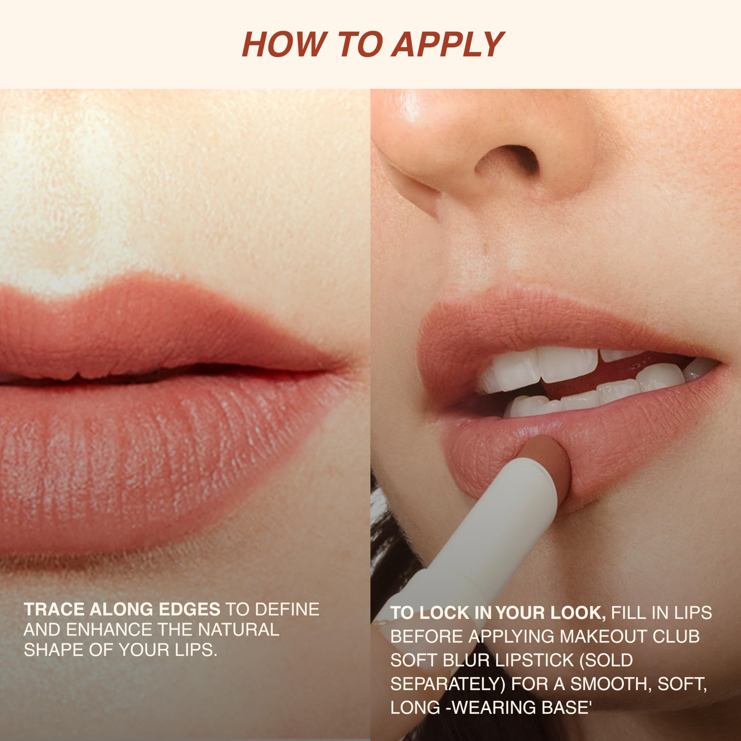 Freck MAKEOUT CLUB Nude Muse Lip Liner, 0.12oz | Retractable Pencil, Long Lasting Lip Plumper & Definer | Infused with Jojoba and Hyaluronic Acid | Vegan, Cruelty Free | Warm Nude Beige