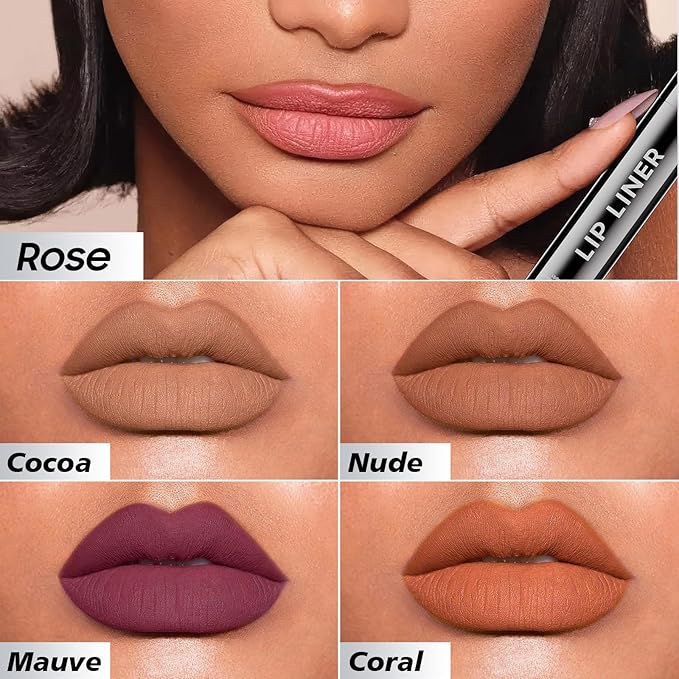 Lip Stain Peel Off - Waterproof Lip Liner, Long Lasting Transfer Proof & Smudge-Proof Lip Liner Stain Moisturizing Easy to Use Natural Lip Color (Cocoa)