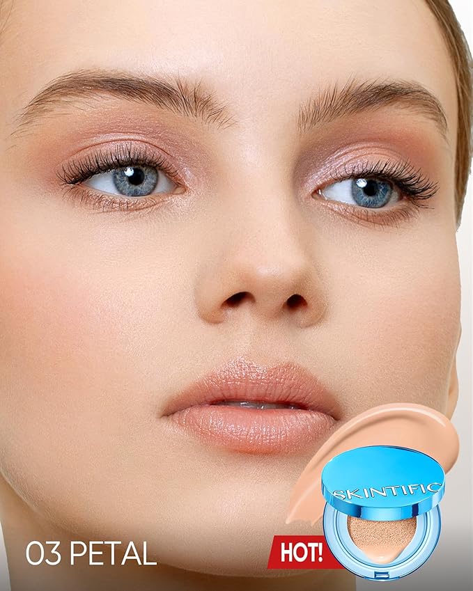 SKINTIFIC Velvet Matte Cushion Foundation Blue #03 Petal