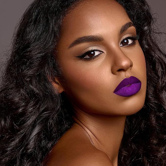3Pc Matte Liquid Lipsticks for Women Red Lipstick Brown Lisptick Purple Lipstick Cruelty Free Long Lasting Lip Makeup, DM15+22+29