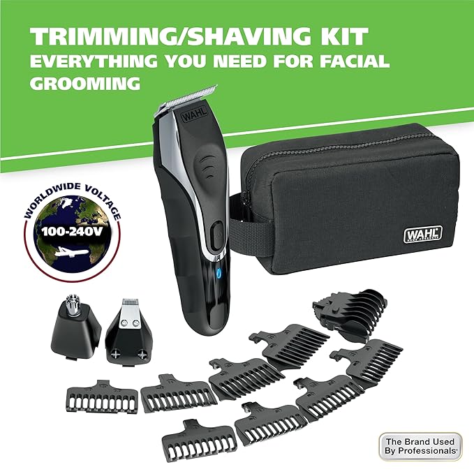 Wahl Aqua Blade Wet/Dry Rechargeable Lithium-Ion Beard Trimmer for Men