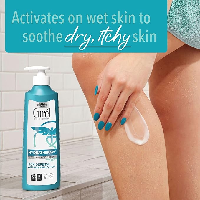 Curel Itch Defense In Shower Lotion For Wet Skin, 12 fl oz