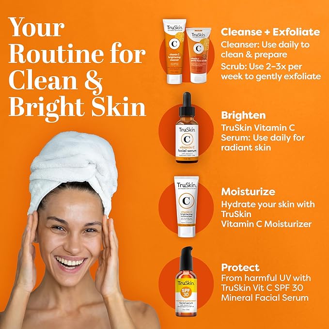 TruSkin Vitamin C Brightening Face Wash with Rosehip Oil, 5 fl oz