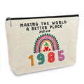 ancpeany 41st Birthday Gifts for Women, Her, 41st Birthday Decorations Makeup Bags, 1985 Anniversary 41 Year Old Gift Ideas for Mom, Wife, Sister, Best Friends, Mothers Day Small Cosmetic Travel Bag