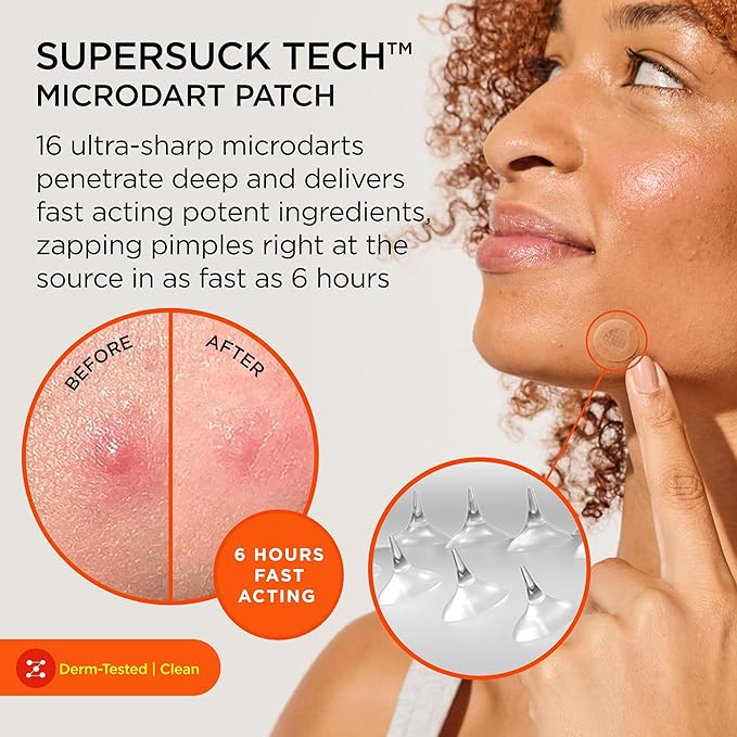 ZitSticka Killa Microdart Pimple Patches for Face - Most Potent Pimple Patch with Fast-Acting Microdarts - For Deep, Early-Stage Zits with Salicylic Acid - Mini 8 Count