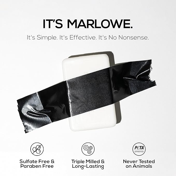 MARLOWE. Bar Soap for Men, Moisturizing Body Soap,Sage + Fir, 7 oz(12 Bars)
