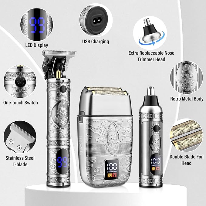 Saoilli Hair Clippers Set, Beard Trimmer Kit,Multi-Use Personal Care