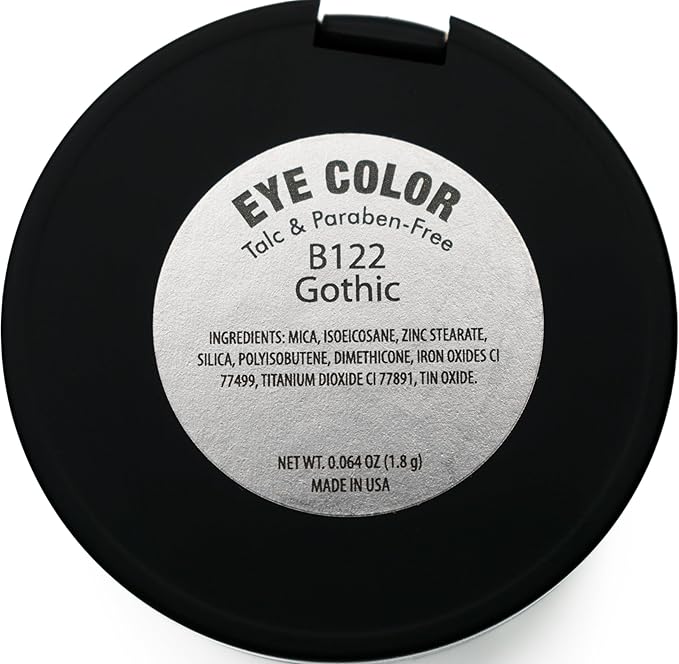 Pure Ziva Gothic Deep Navy Blue Purple Plum Dark Metallic Shimmering Pressed Powder Single Vegan Eyeshadow; Talc, Paraben & Cruelty Free