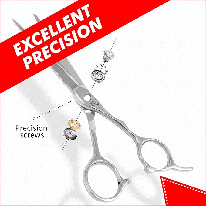 Nixcer Professional Series Hair Cutting Scissors, 6.25" Arc Convex