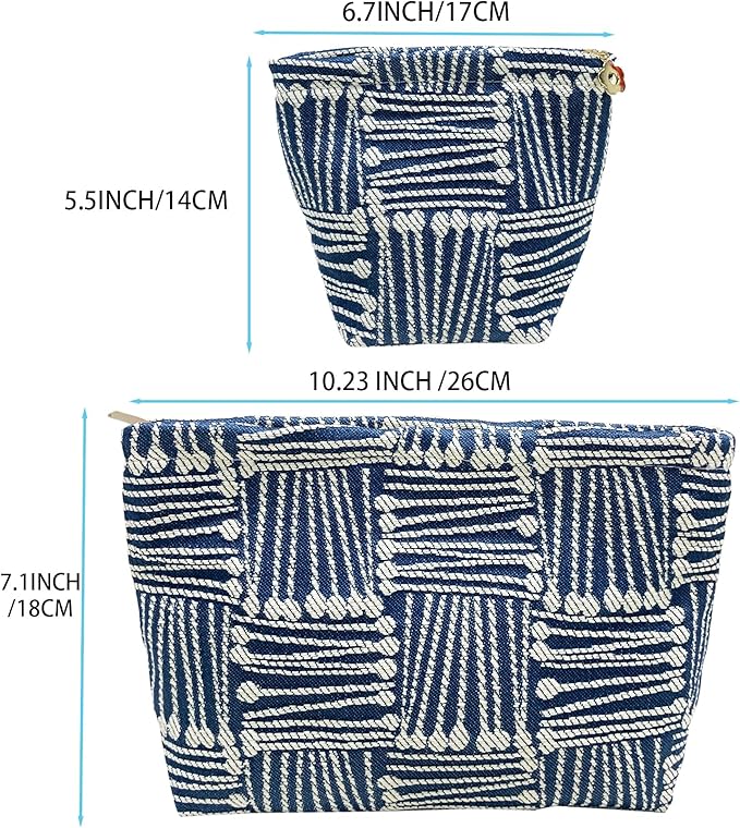 getgto 2 Pcs Makeup Bags, Large Cosmetic Bag Travel Toiletry Bag