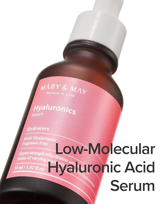 Mary&May Hyaluronic Acid Serum with 6 Types HA, 1.01 fl oz