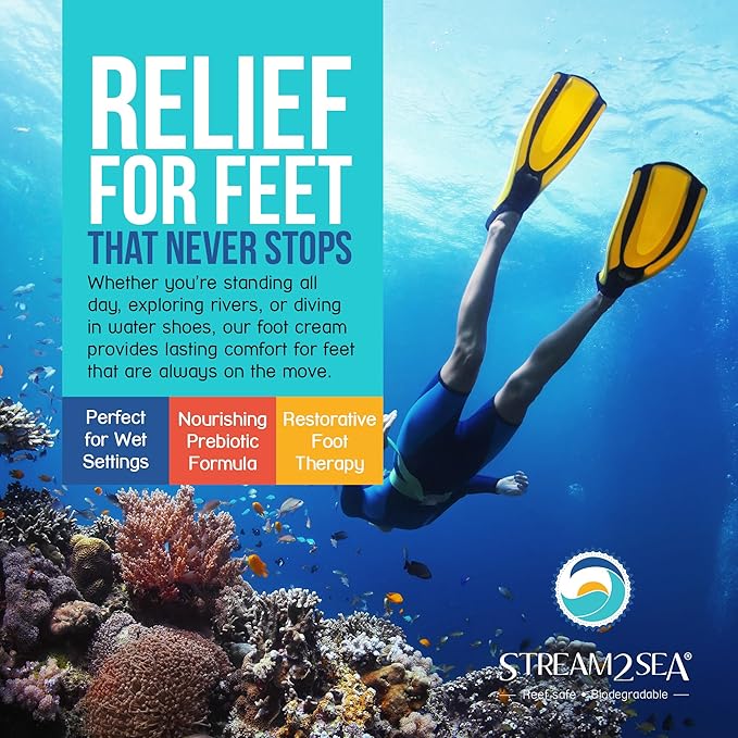 STREAM 2 SEA Active Foot Cream 3 Pack, Neem & Tea Tree