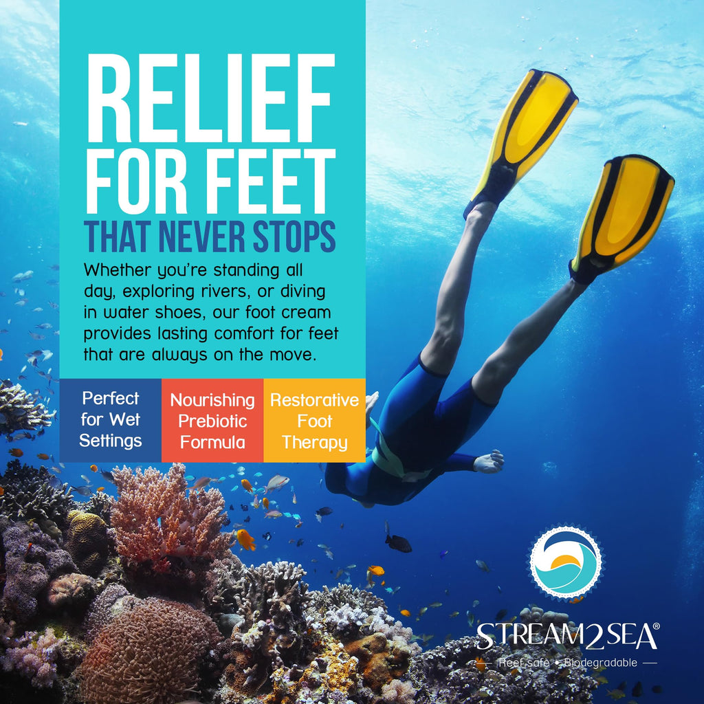 STREAM 2 SEA Active Foot Cream 3 Pack, Neem & Tea Tree