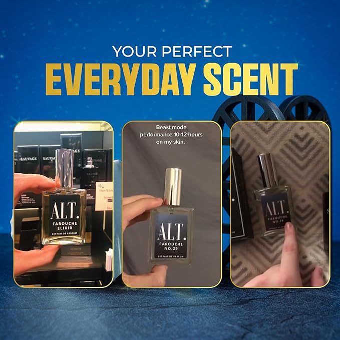 ALT. FRAGRANCES Farouche No. 29 - Inspired by Sauwage, Perfume for Men, Extrait de Parfum, Long Lasting Bold Citrus Vanilla Cologne, 100ml