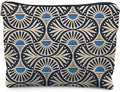 RYYCDOI Boho Makeup Bag Gifts for Women, Sunset Leaf Aesthetic Makeup Pouch(Blue)